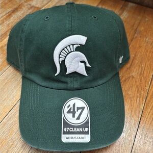 47 Brand Michigan State Spartans Clean Up Hat Dad Cap Green
